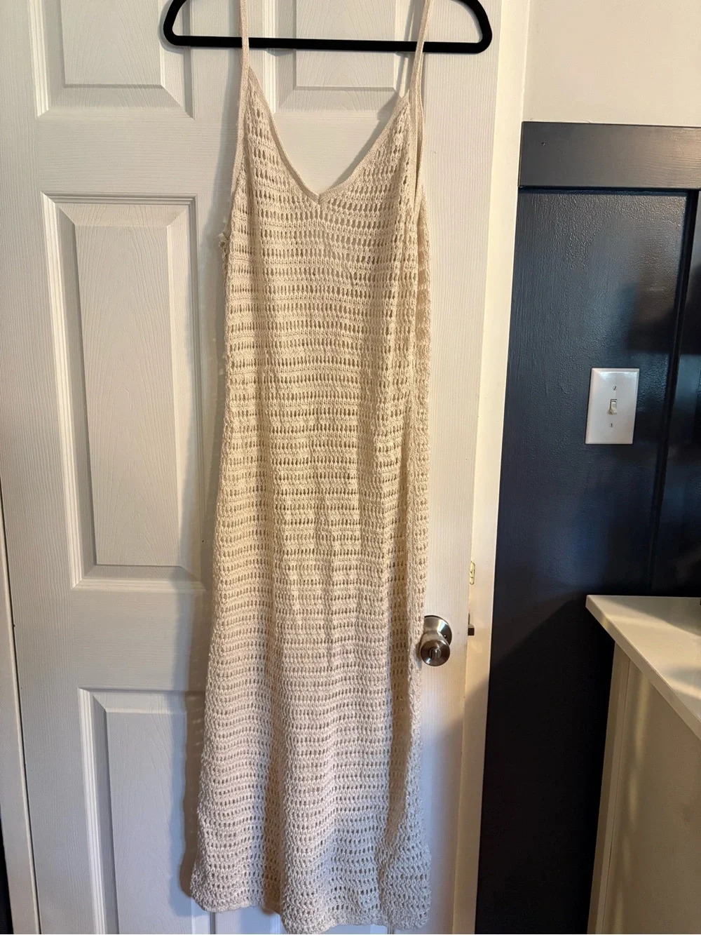 Abercrombie & Fitch Cream Crochet Maxi Dress | Beach Dress